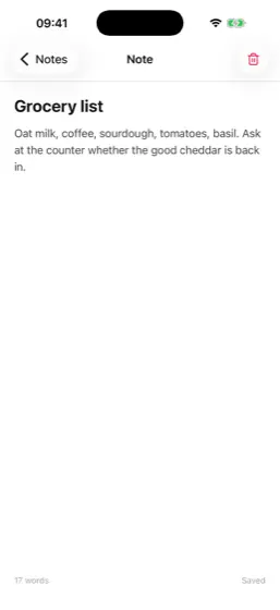 Notes, Note, iOS, light